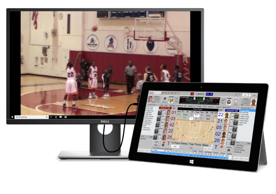 Score basketball games by video after the game software app